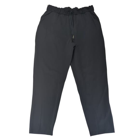 Lululemon Keep Moving Pant Nulu W5CRBS Black Jogger Pants Women's Size 12 - Picture 1 of 7